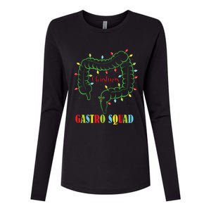 Gastro Nurse Squad Funny Christmas Lights Gastroenterologist Womens Cotton Relaxed Long Sleeve T-Shirt