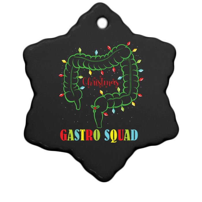 Gastro Nurse Squad Funny Christmas Lights Gastroenterologist Ceramic Star Ornament