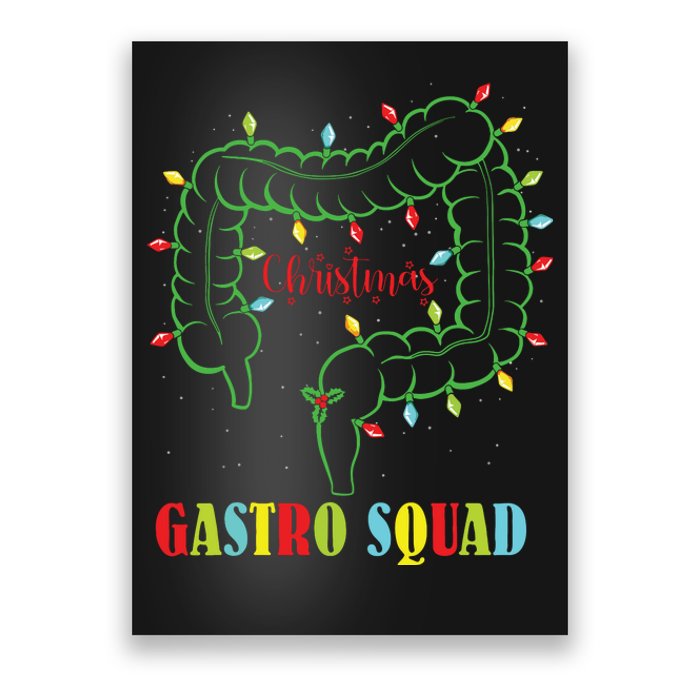 Gastro Nurse Squad Funny Christmas Lights Gastroenterologist Poster