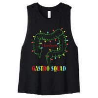 Gastro Nurse Squad Funny Christmas Lights Gastroenterologist Women's Racerback Cropped Tank