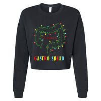 Gastro Nurse Squad Funny Christmas Lights Gastroenterologist Cropped Pullover Crew