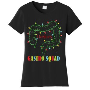 Gastro Nurse Squad Funny Christmas Lights Gastroenterologist Women's T-Shirt