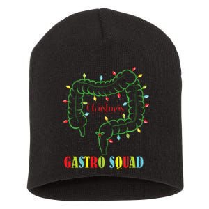 Gastro Nurse Squad Funny Christmas Lights Gastroenterologist Short Acrylic Beanie