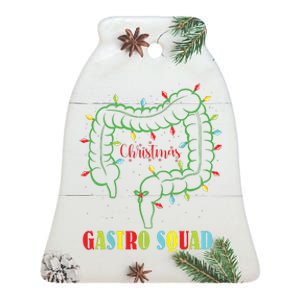 Gastro Nurse Squad Funny Christmas Lights Gastroenterologist Ceramic Bell Ornament