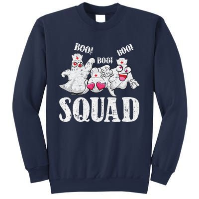 Ghost Nurse Squad Lazy Halloween Costume Funny Boo Ghoul RN Sweatshirt