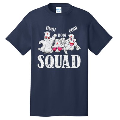 Ghost Nurse Squad Lazy Halloween Costume Funny Boo Ghoul RN Tall T-Shirt