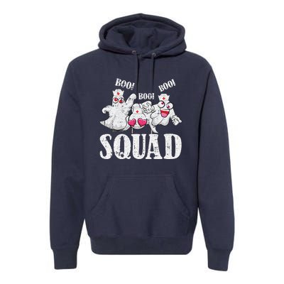 Ghost Nurse Squad Lazy Halloween Costume Funny Boo Ghoul RN Premium Hoodie