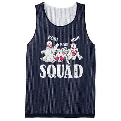 Ghost Nurse Squad Lazy Halloween Costume Funny Boo Ghoul RN Mesh Reversible Basketball Jersey Tank