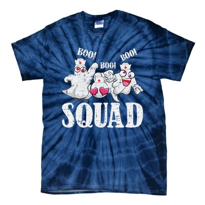 Ghost Nurse Squad Lazy Halloween Costume Funny Boo Ghoul RN Tie-Dye T-Shirt