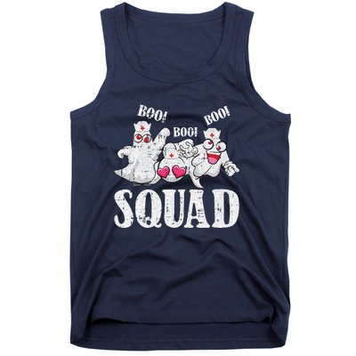 Ghost Nurse Squad Lazy Halloween Costume Funny Boo Ghoul RN Tank Top