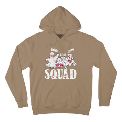 Ghost Nurse Squad Lazy Halloween Costume Funny Boo Ghoul RN Hoodie