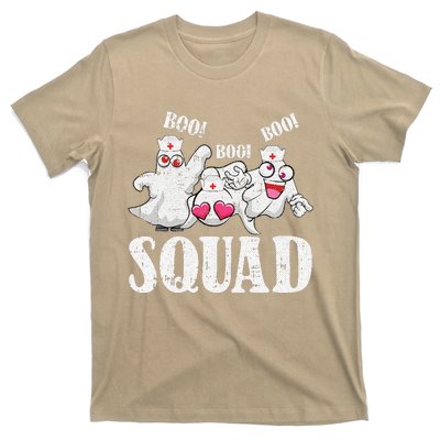 Ghost Nurse Squad Lazy Halloween Costume Funny Boo Ghoul RN T-Shirt