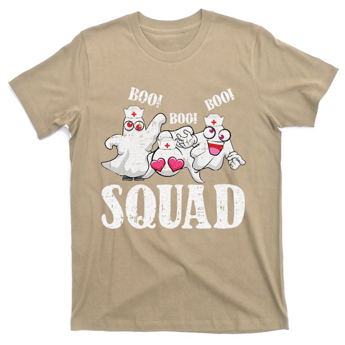 Ghost Nurse Squad Lazy Halloween Costume Funny Boo Ghoul RN T-Shirt