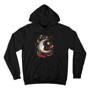 Galaxy Night Sky Moon Lunar Stars Sun Love Hoodie