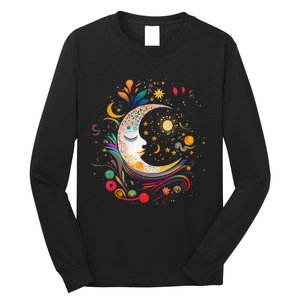 Galaxy Night Sky Moon Lunar Stars Sun Love Long Sleeve Shirt