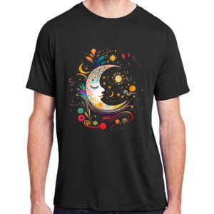 Galaxy Night Sky Moon Lunar Stars Sun Love Adult ChromaSoft Performance T-Shirt