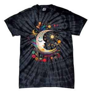 Galaxy Night Sky Moon Lunar Stars Sun Love Tie-Dye T-Shirt