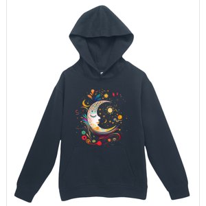 Galaxy Night Sky Moon Lunar Stars Sun Love Urban Pullover Hoodie