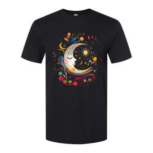 Galaxy Night Sky Moon Lunar Stars Sun Love Softstyle CVC T-Shirt