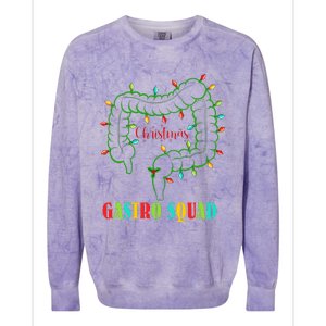 Gastro Nurse Squad Funny Christmas Lights Gastroenterologist  Colorblast Crewneck Sweatshirt