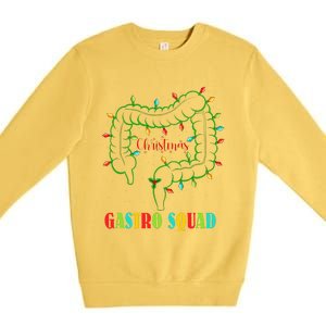 Gastro Nurse Squad Funny Christmas Lights Gastroenterologist  Premium Crewneck Sweatshirt