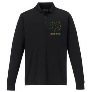 Gastro Nurse Squad Funny Christmas Lights Gastroenterologist  Performance Long Sleeve Polo