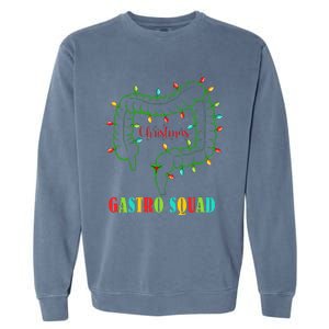 Gastro Nurse Squad Funny Christmas Lights Gastroenterologist  Garment-Dyed Sweatshirt