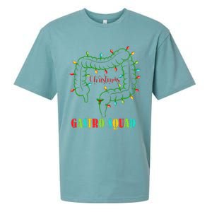 Gastro Nurse Squad Funny Christmas Lights Gastroenterologist  Sueded Cloud Jersey T-Shirt