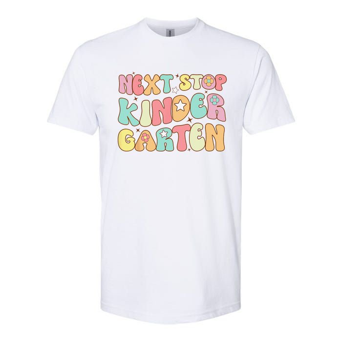 Groovy Next Stop Kindergarten Preschool Graduation  Softstyle CVC T-Shirt