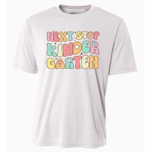 Groovy Next Stop Kindergarten Preschool Graduation  Cooling Performance Crew T-Shirt