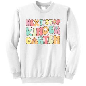 Groovy Next Stop Kindergarten Preschool Graduation  Sweatshirt