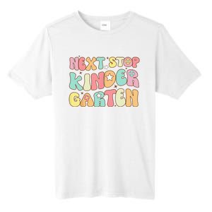 Groovy Next Stop Kindergarten Preschool Graduation  Tall Fusion ChromaSoft Performance T-Shirt