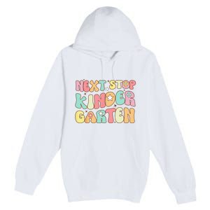 Groovy Next Stop Kindergarten Preschool Graduation  Premium Pullover Hoodie