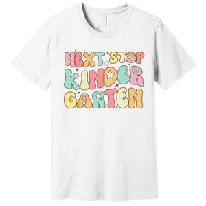 Groovy Next Stop Kindergarten Preschool Graduation  Premium T-Shirt