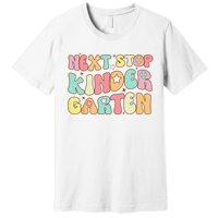 Groovy Next Stop Kindergarten Preschool Graduation  Premium T-Shirt