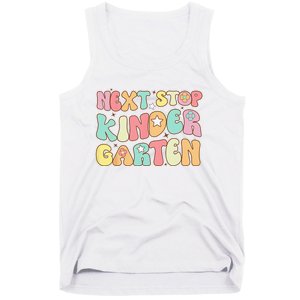 Groovy Next Stop Kindergarten Preschool Graduation  Tank Top