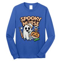 Ghost Nurse Spooky Nurse Halloween Gift Long Sleeve Shirt