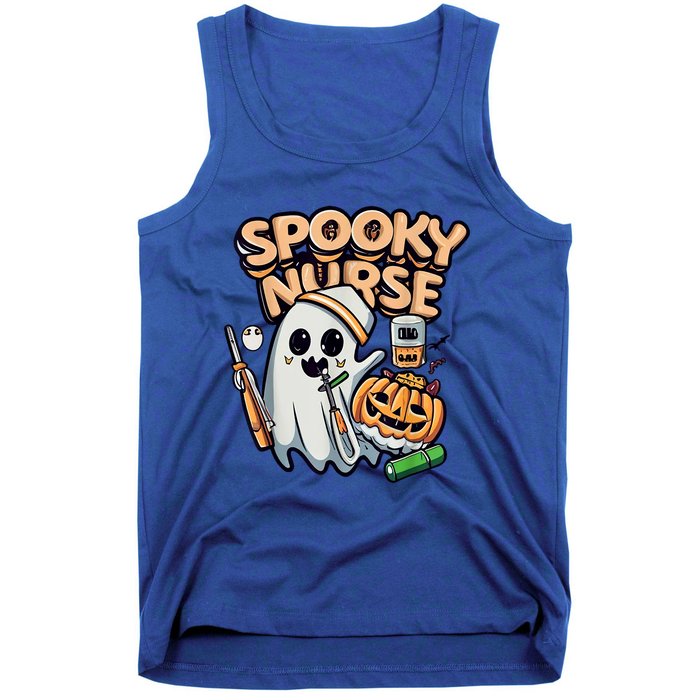 Ghost Nurse Spooky Nurse Halloween Gift Tank Top