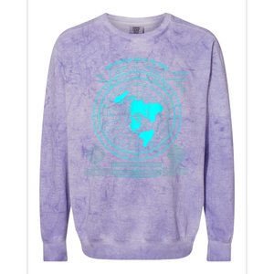 Gleasons New Standard Map Of The World Flat Earth Colorblast Crewneck Sweatshirt