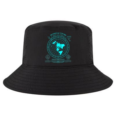 Gleasons New Standard Map Of The World Flat Earth Cool Comfort Performance Bucket Hat