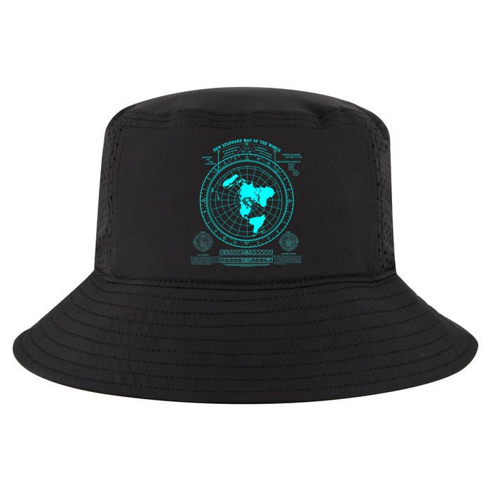 Gleasons New Standard Map Of The World Flat Earth Cool Comfort Performance Bucket Hat