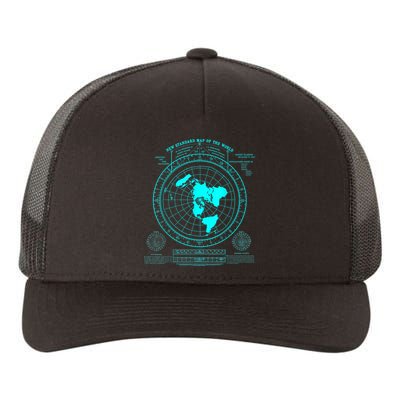 Gleasons New Standard Map Of The World Flat Earth Yupoong Adult 5-Panel Trucker Hat