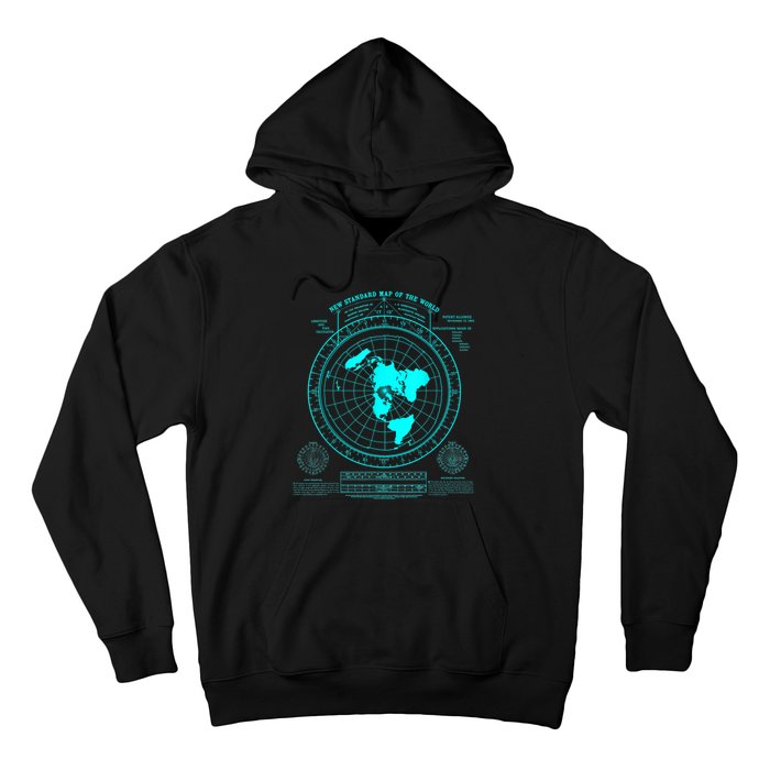 Gleasons New Standard Map Of The World Flat Earth Hoodie