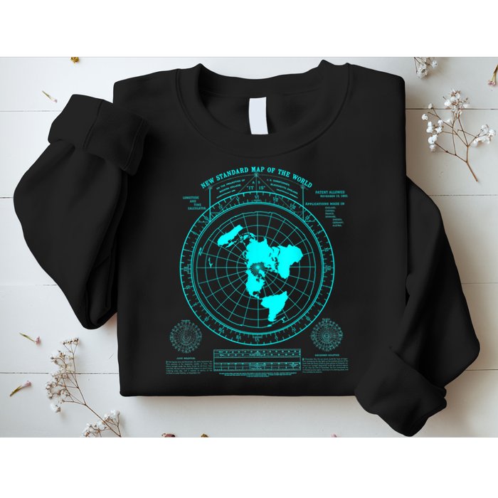 Gleasons New Standard Map Of The World Flat Earth Sweatshirt
