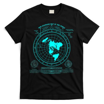 Gleasons New Standard Map Of The World Flat Earth T-Shirt