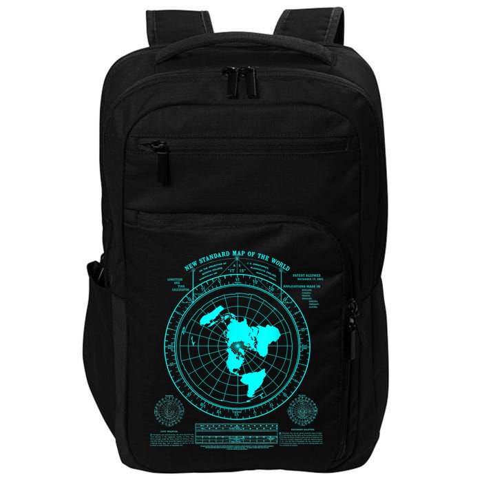 Gleasons New Standard Map Of The World Flat Earth Impact Tech Backpack