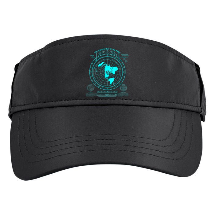 Gleasons New Standard Map Of The World Flat Earth Adult Drive Performance Visor