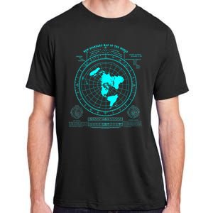 Gleasons New Standard Map Of The World Flat Earth Adult ChromaSoft Performance T-Shirt