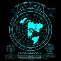 Gleasons New Standard Map Of The World Flat Earth Drawstring Bag