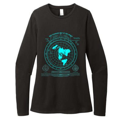 Gleasons New Standard Map Of The World Flat Earth Womens CVC Long Sleeve Shirt